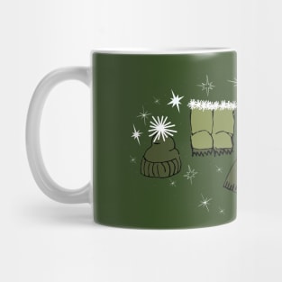 Winter weather snow lover gear cartoon illustration Mug